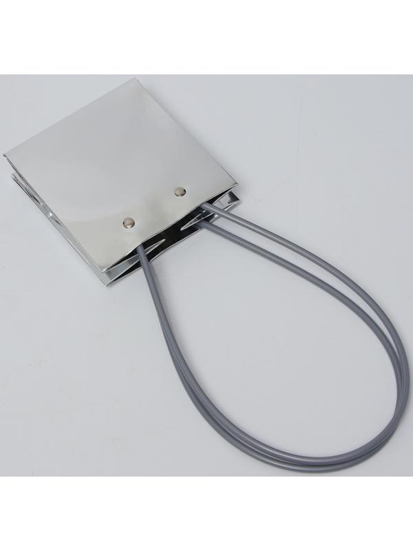 Сумка для цветов серебро, металлизированная, влагостойкая, 13х12х12 см