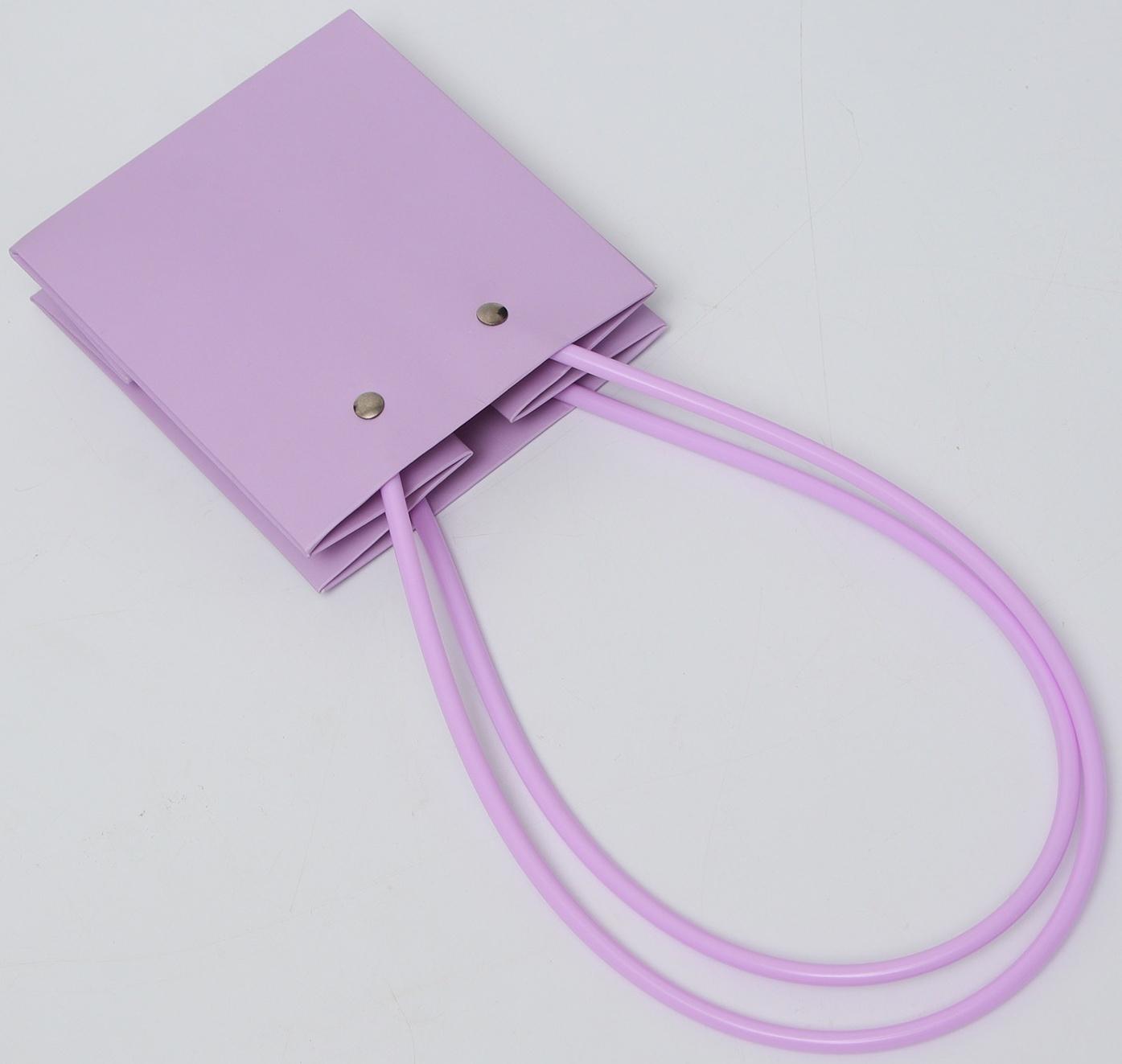 Сумка для цветов, квадратная, сиреневая, влагостойкая, 13×12×12 см