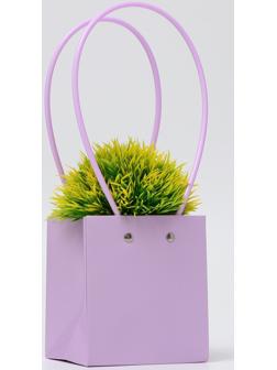 Сумка для цветов, квадратная, сиреневая, влагостойкая, 13×12×12 см