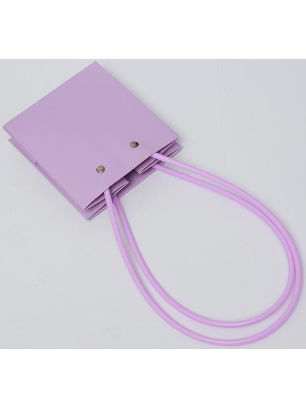 Сумка для цветов, квадратная, сиреневая, влагостойкая, 13×12×12 см