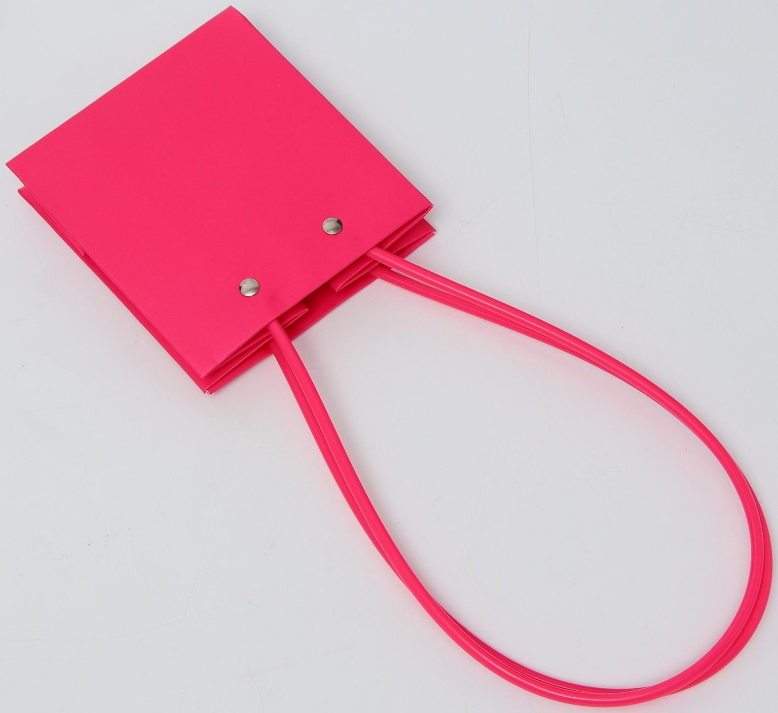 Сумка для цветов, квадратная, малиновая, влагостойкая, 13×12×12 см