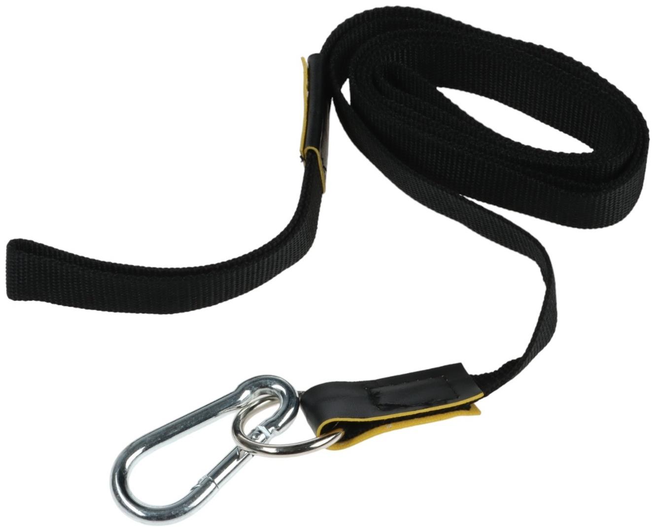 Чомбур для лошади, 2,5 м, чёрный, карабин