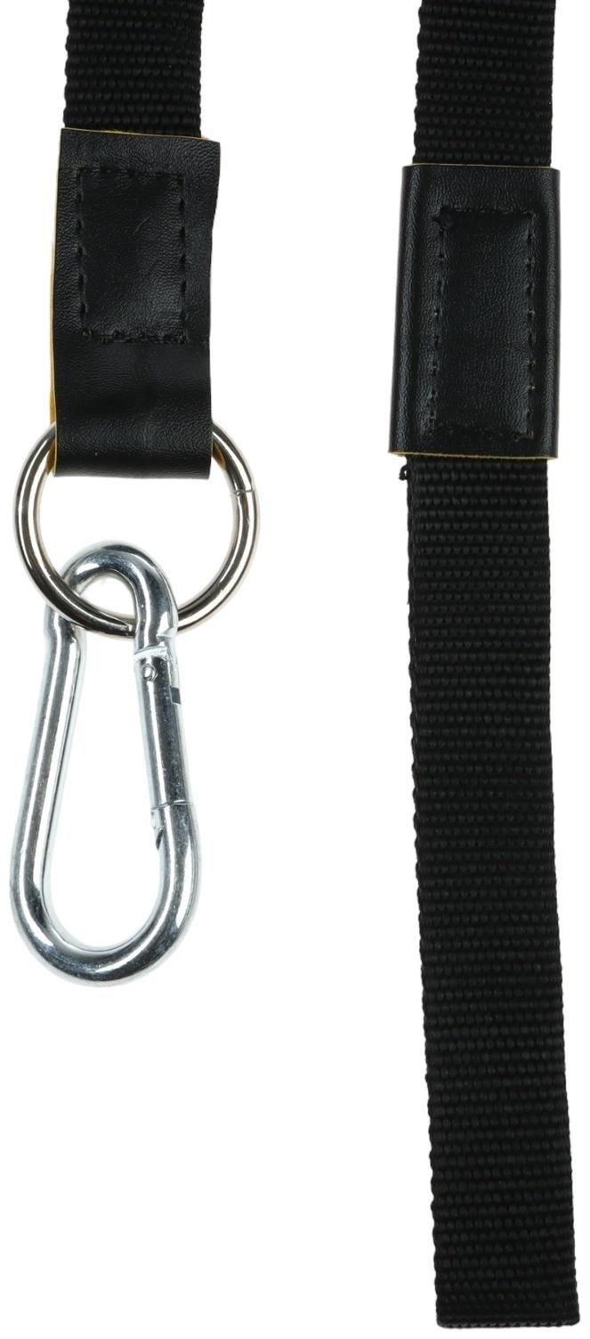 Чомбур для лошади, 2,5 м, чёрный, карабин