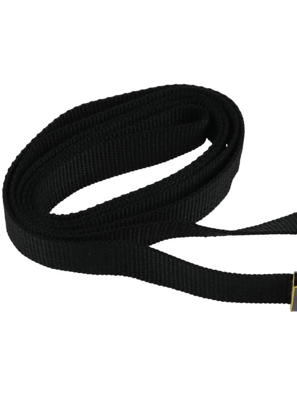 Чомбур для лошади, 2,5 м, чёрный, карабин