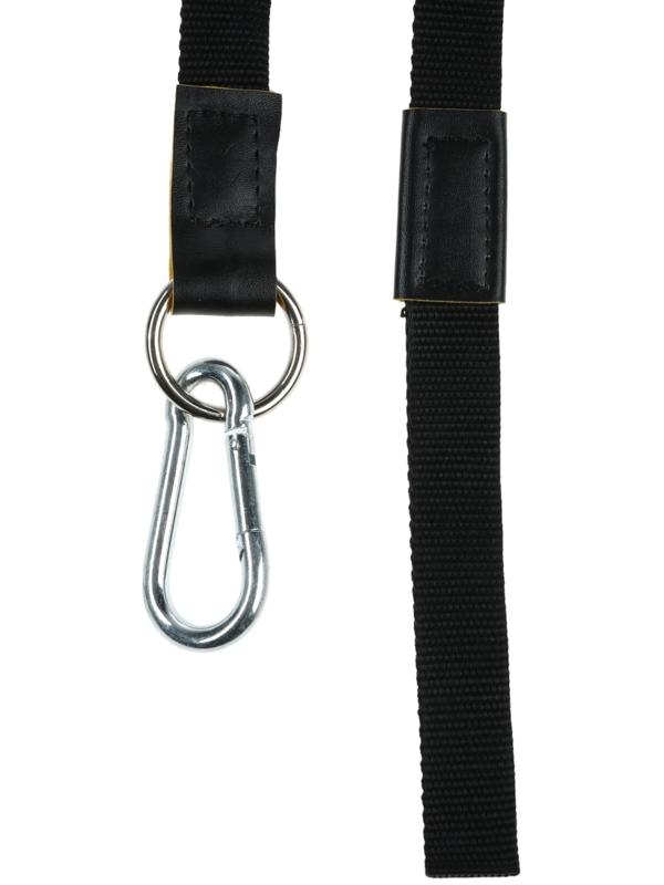 Чомбур для лошади, 2,5 м, чёрный, карабин