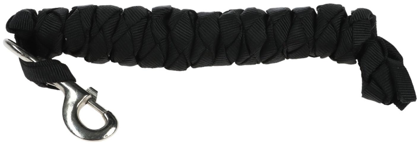 Чомбур для лошади, 2 м, карабин, чёрный, текстиль