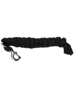 Чомбур для лошади, 2 м, карабин, чёрный, текстиль