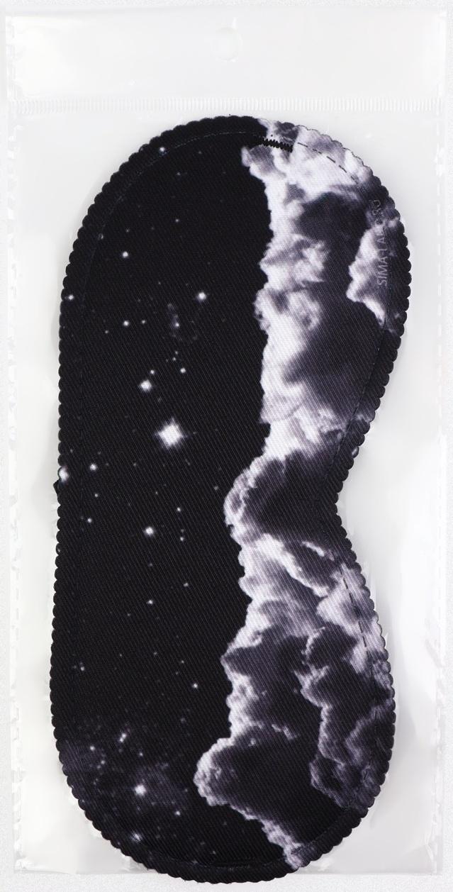 Маска для сна «Космос», 19 × 8,5 см, резинка одинарная, цвет чёрный