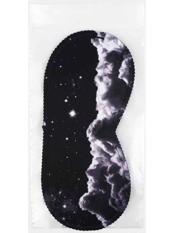 Маска для сна «Космос», 19 × 8,5 см, резинка одинарная, цвет чёрный