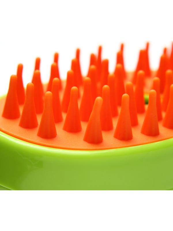 Паровая щетка-расческа для животных, с USB-зарядкой, зелёная