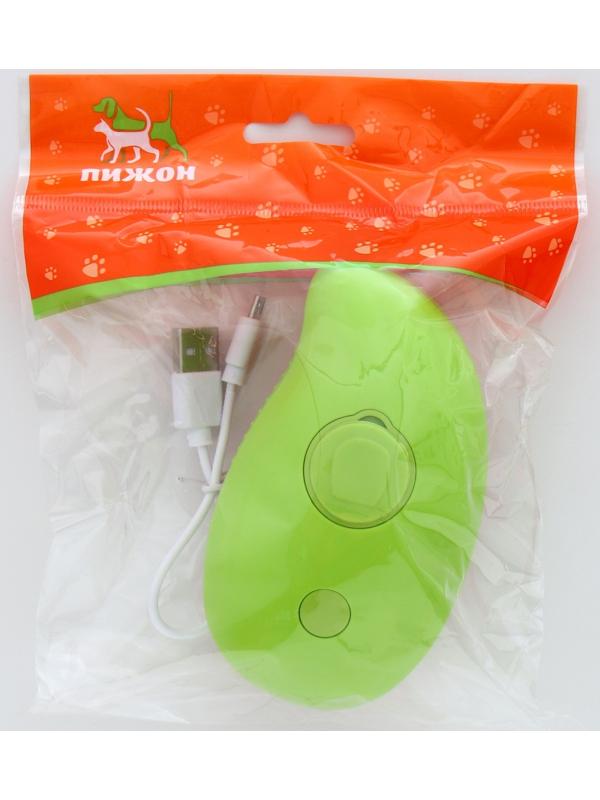 Паровая щетка-расческа для животных, с USB-зарядкой, зелёная
