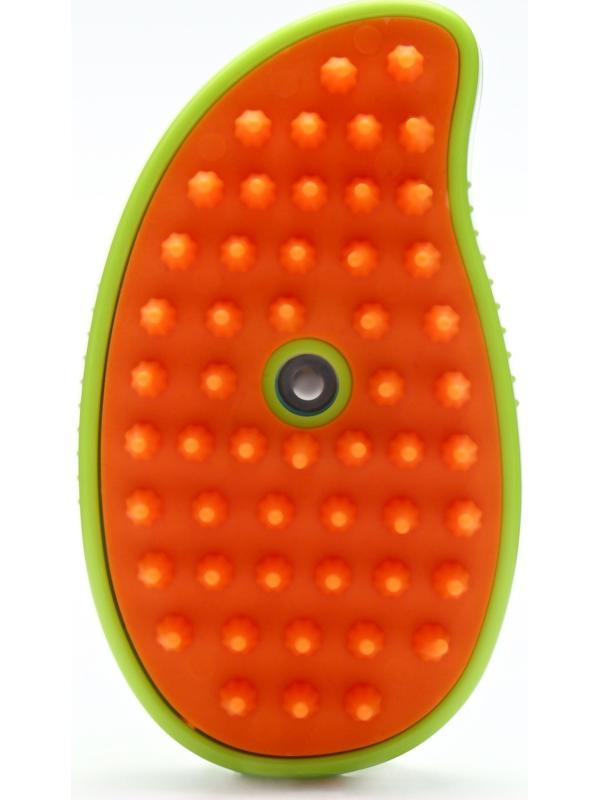 Паровая щетка-расческа для животных, с USB-зарядкой, зелёная