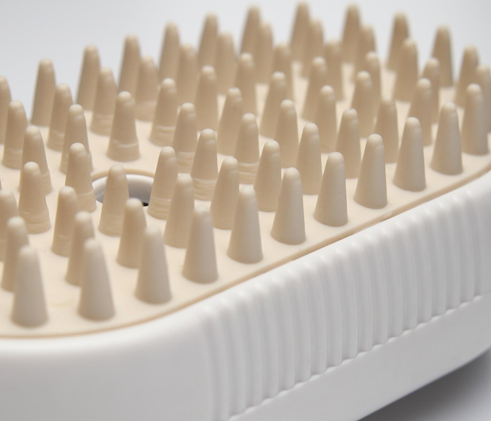 Паровая щетка-расческа для животных, с USB-зарядкой и выдвижной ручкой, белая