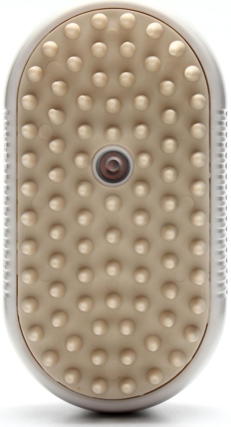 Паровая щетка-расческа для животных, с USB-зарядкой и выдвижной ручкой, белая