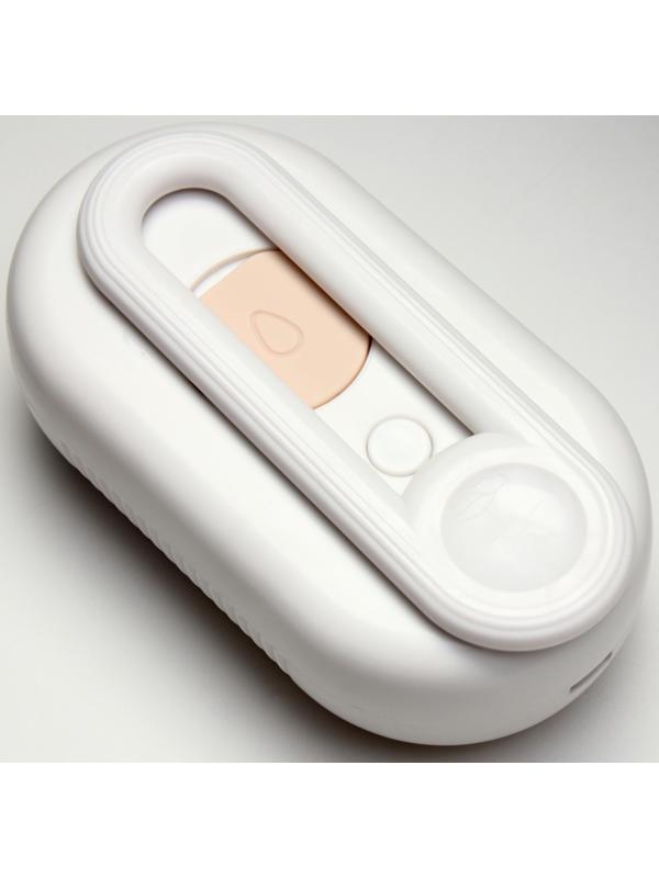 Паровая щетка-расческа для животных, с USB-зарядкой и выдвижной ручкой, белая