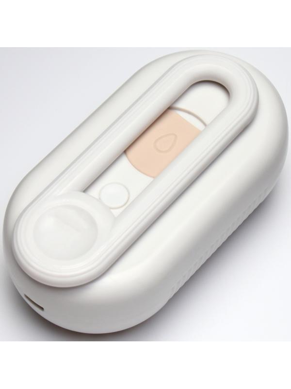 Паровая щетка-расческа для животных, с USB-зарядкой и выдвижной ручкой, белая