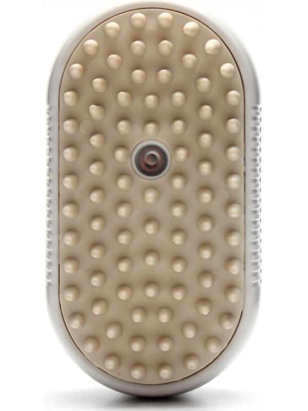 Паровая щетка-расческа для животных, с USB-зарядкой и выдвижной ручкой, белая