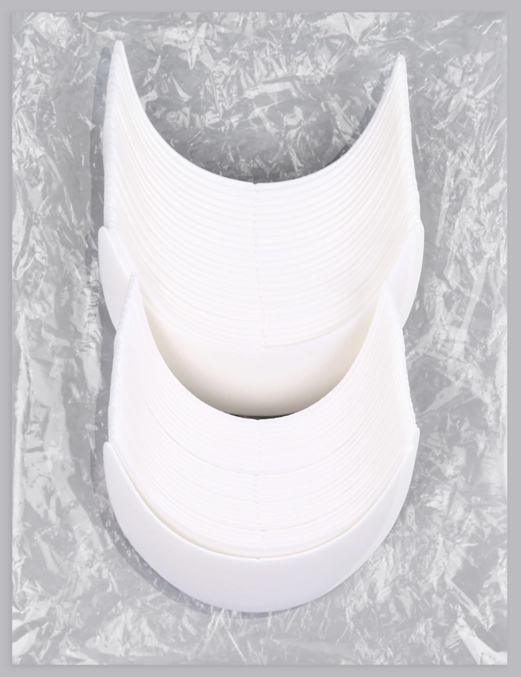 Козырёк для кепки, гнутый, 5.5×19 см, белый, цена за 1 штуку