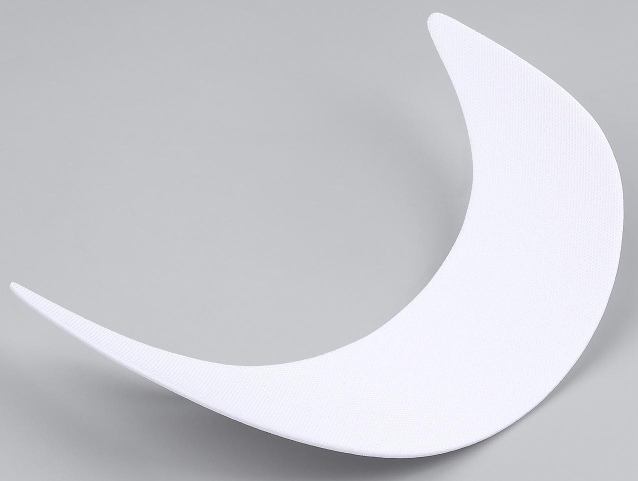 Козырёк для кепки, гнутый, 5.5×19 см, белый, цена за 1 штуку