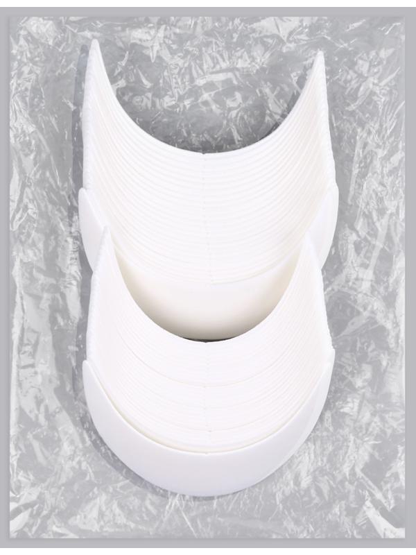 Козырёк для кепки, гнутый, 5.5×19 см, белый, цена за 1 штуку