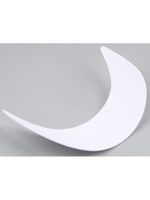 Козырёк для кепки, гнутый, 5.5×19 см, белый, цена за 1 штуку