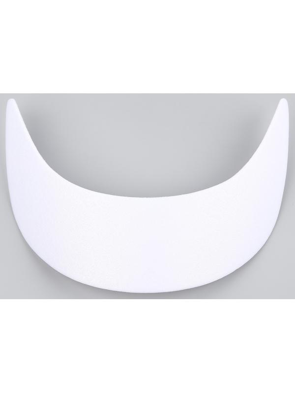 Козырёк для кепки, гнутый, 5.5×19 см, белый, цена за 1 штуку