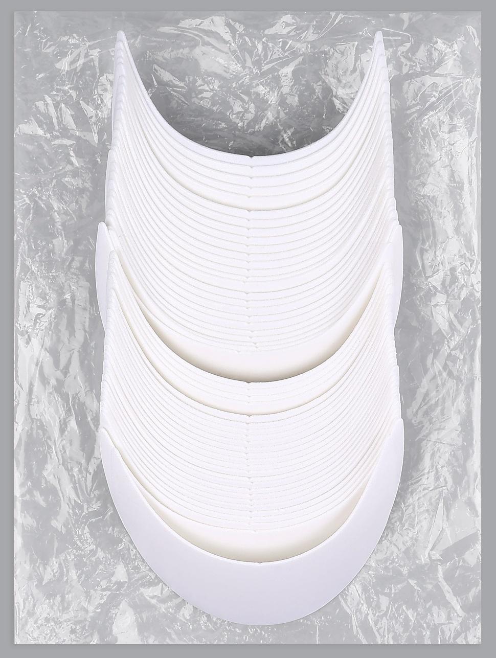 Козырёк для кепки, гнутый, 7×19.5 см, белый, цена за 1 штуку