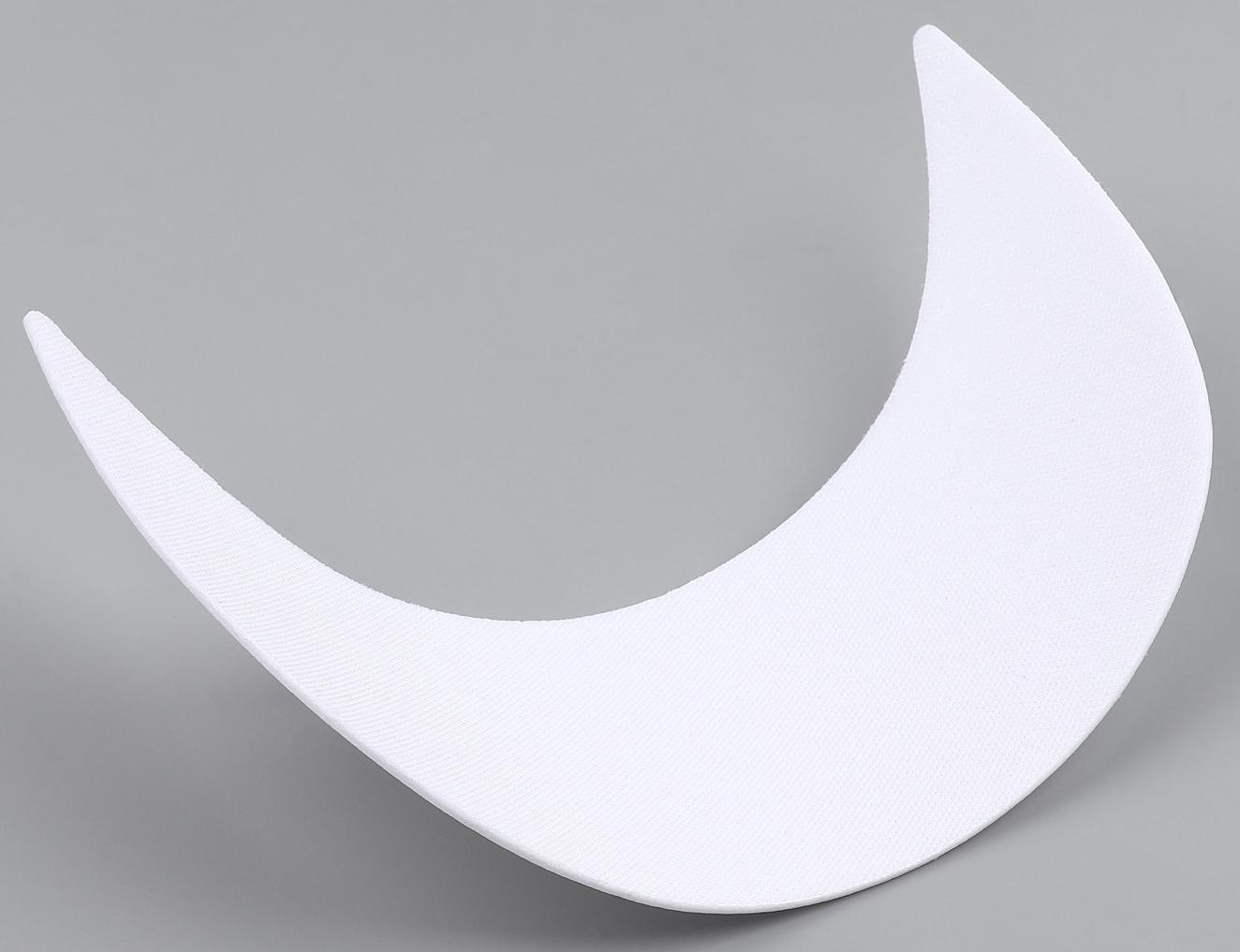 Козырёк для кепки, гнутый, 7×19.5 см, белый, цена за 1 штуку