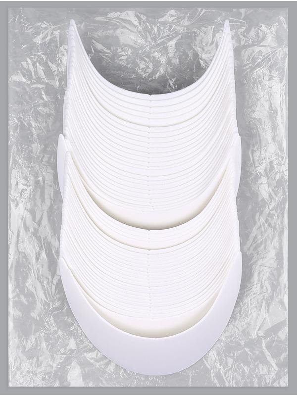 Козырёк для кепки, гнутый, 7×19.5 см, белый, цена за 1 штуку