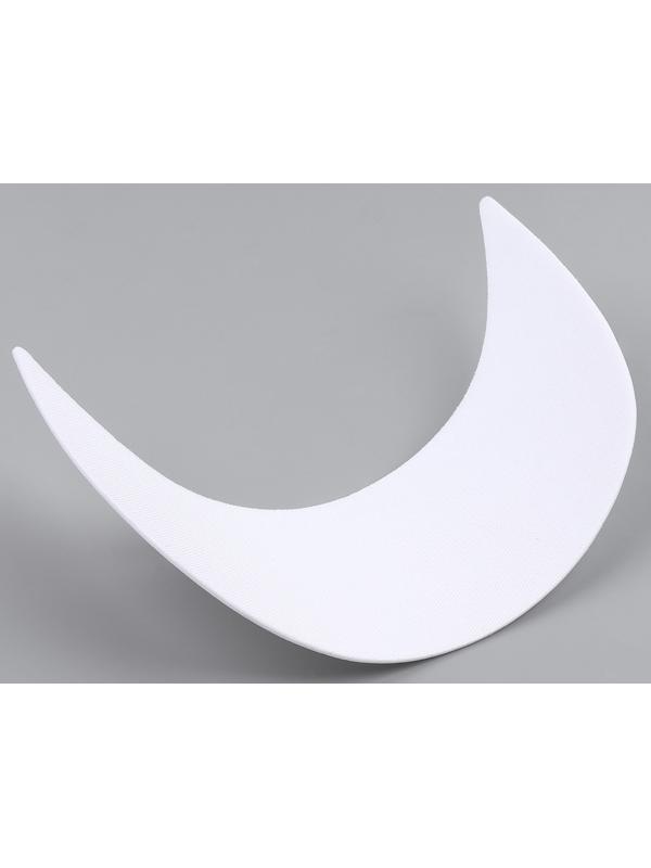 Козырёк для кепки, гнутый, 7×19.5 см, белый, цена за 1 штуку