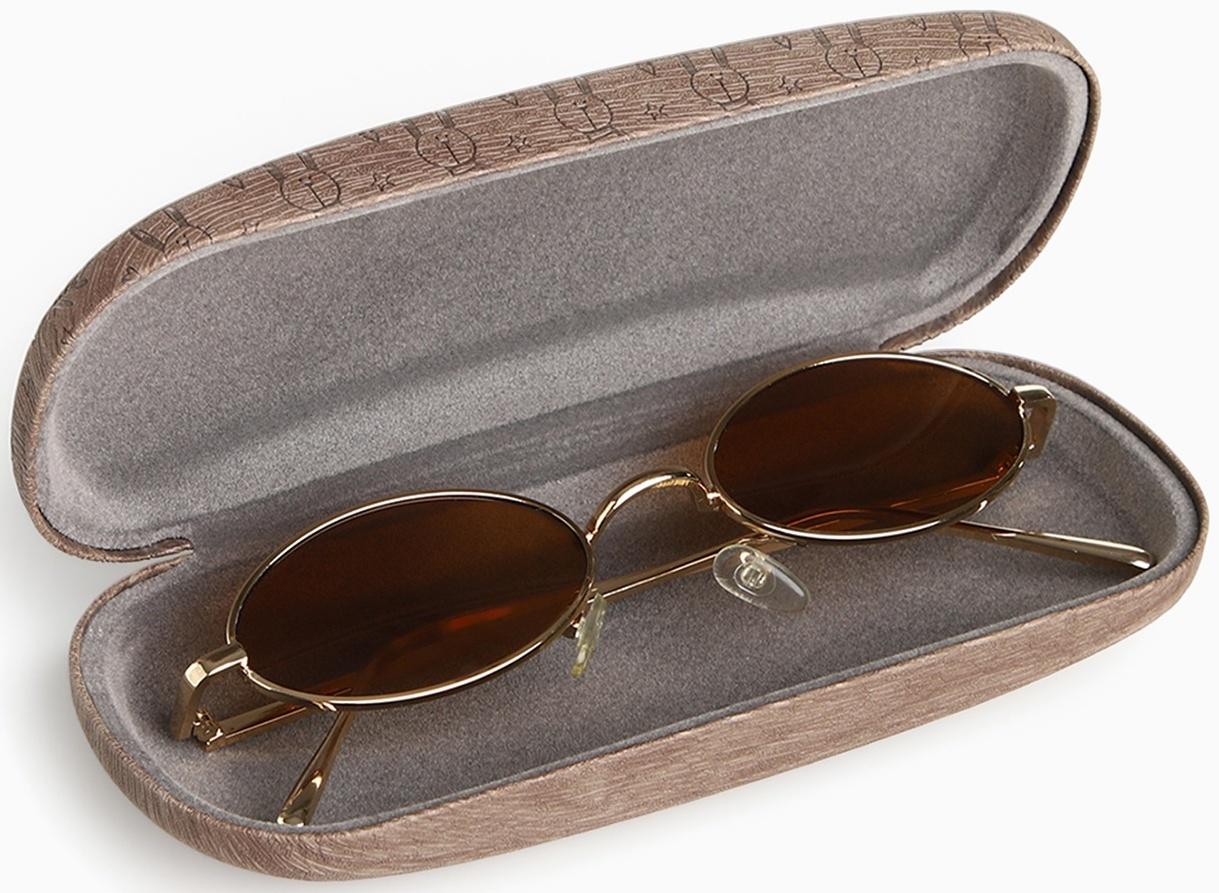 Футляр для очков на хлопушке «Выбражулька», длина 16 см, цвет коричневый