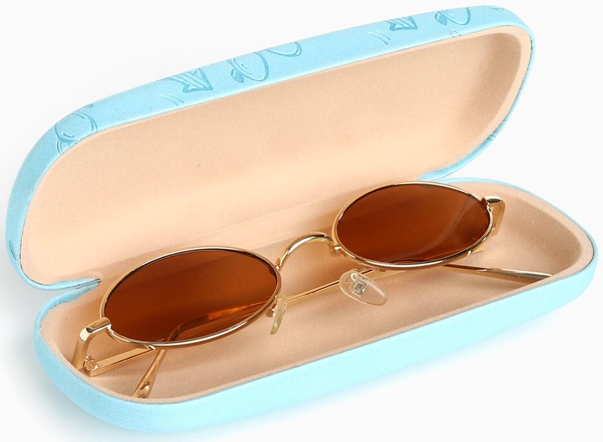 Футляр для очков на хлопушке «Выбражулька», длина 16 см, цвет голубой