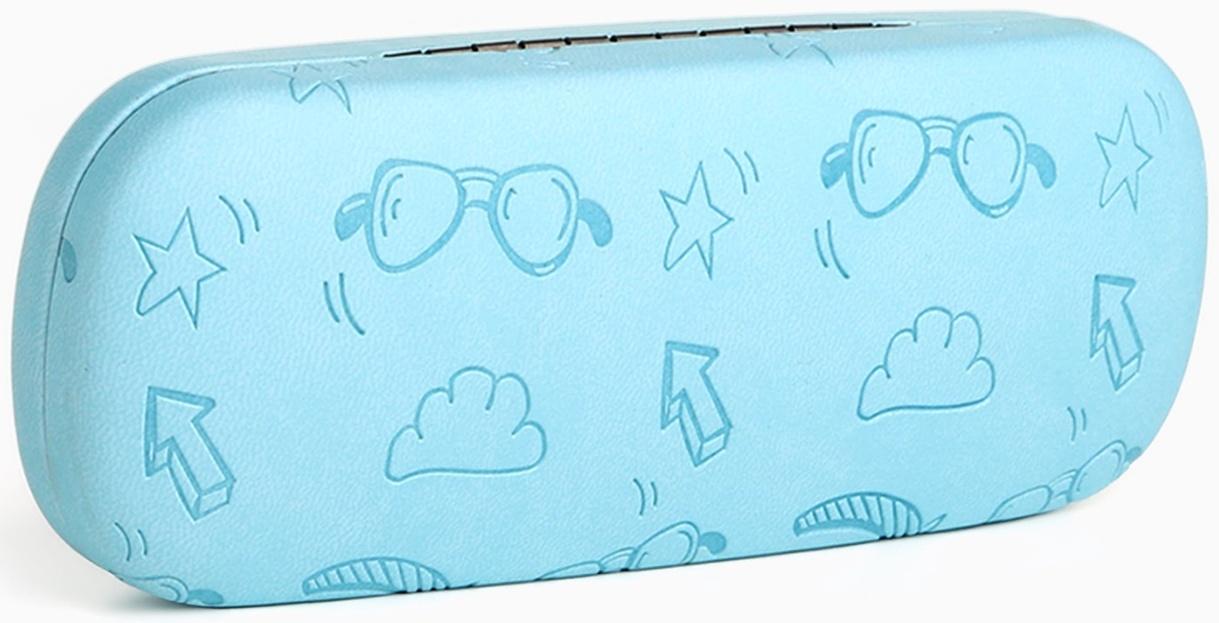 Футляр для очков на хлопушке «Выбражулька», длина 16 см, цвет голубой