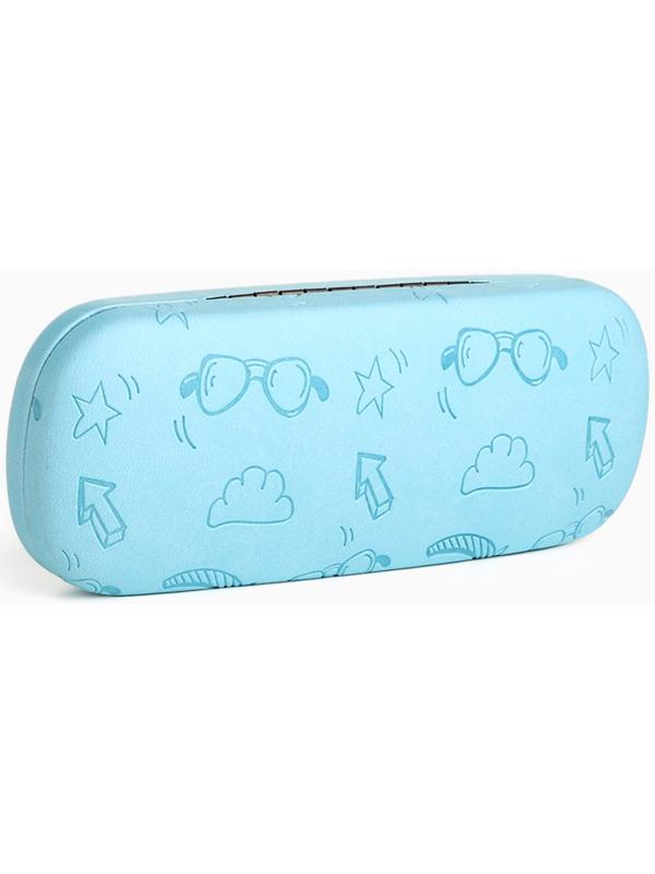 Футляр для очков на хлопушке «Выбражулька», длина 16 см, цвет голубой