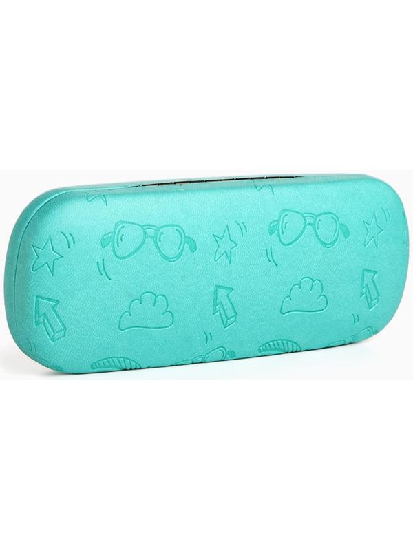 Футляр для очков на хлопушке «Выбражулька», длина 16 см, цвет бирюзовый