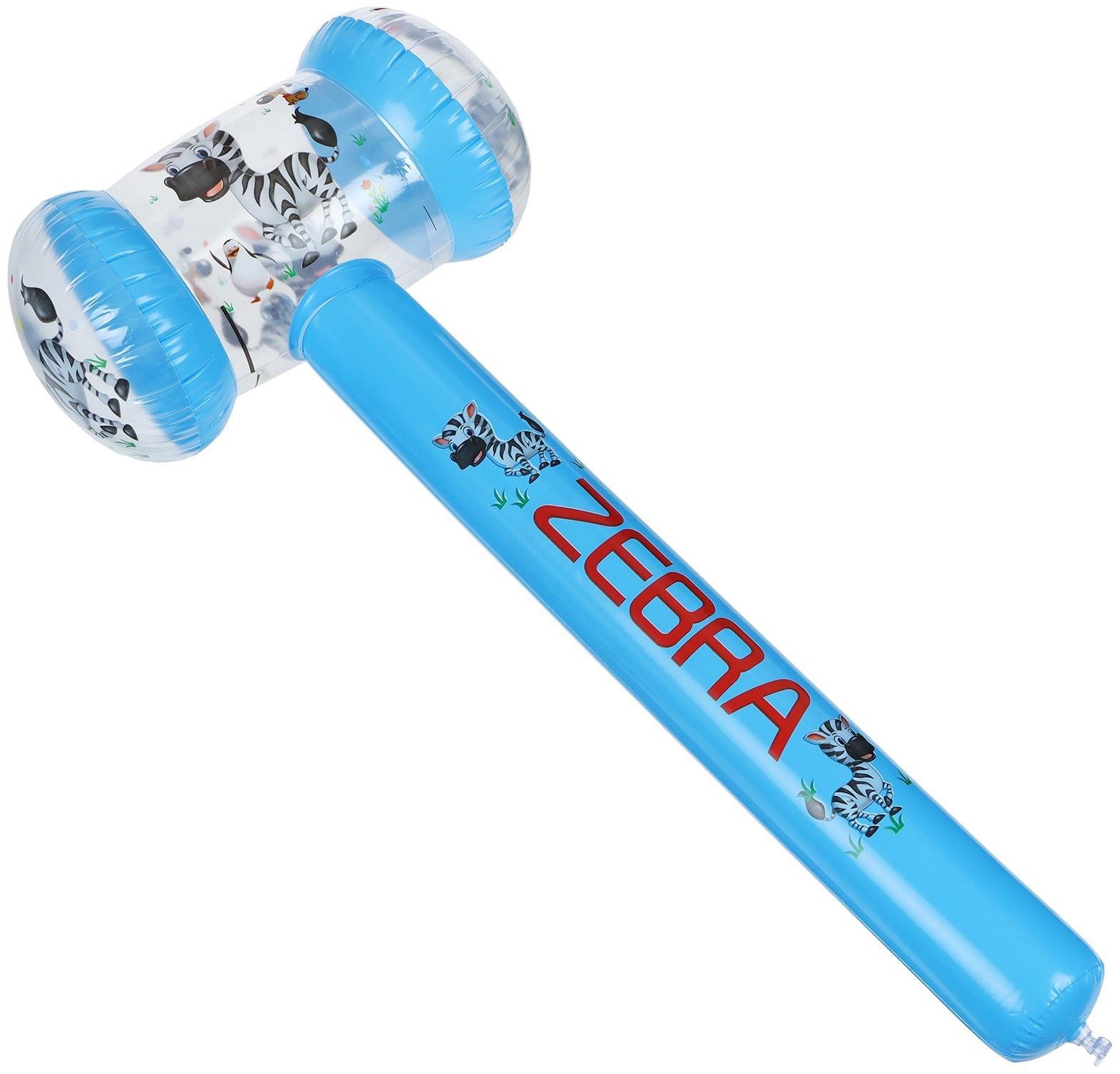 УЦЕНКА Игрушка надувная «Молоток-зебра», 75×35 см