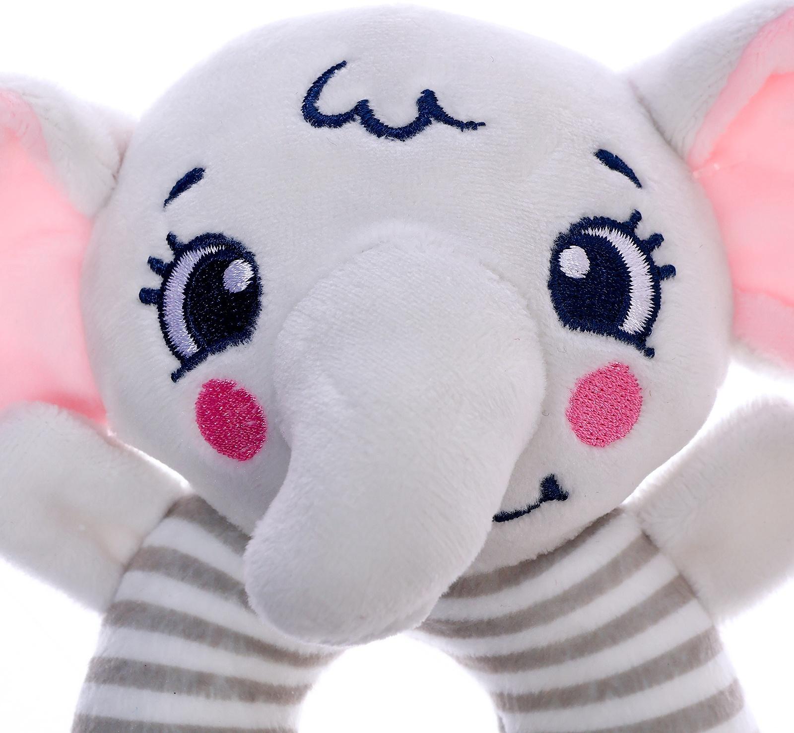 Развивающая погремушка «Слон», цвет серый