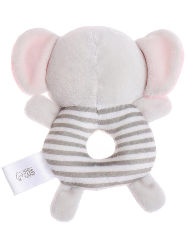 Развивающая погремушка «Слон», цвет серый