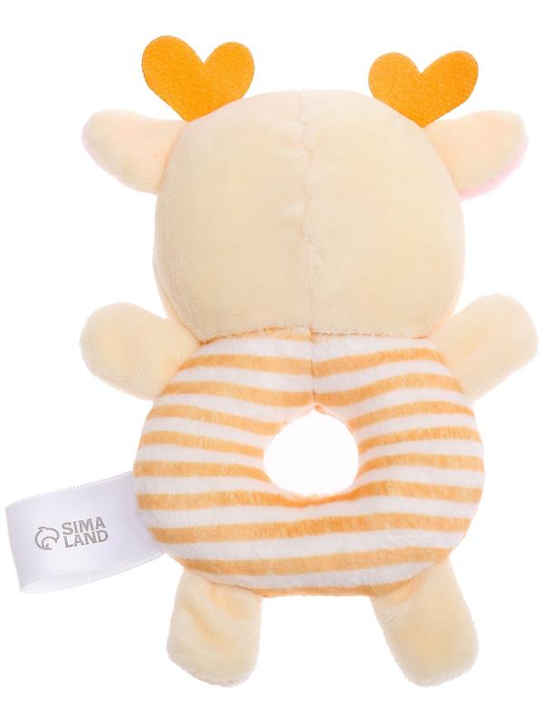 Развивающая погремушка «Олень», цвет жёлтый