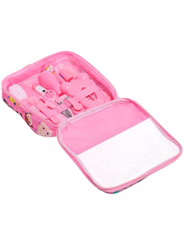 Гигиенический набор по уходу за новорожденным, 13 предметов, цвет розовый