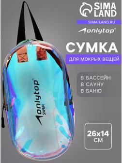 Сумка для мокрых вещей ONLYTOP, 26х14 см, цвет голография