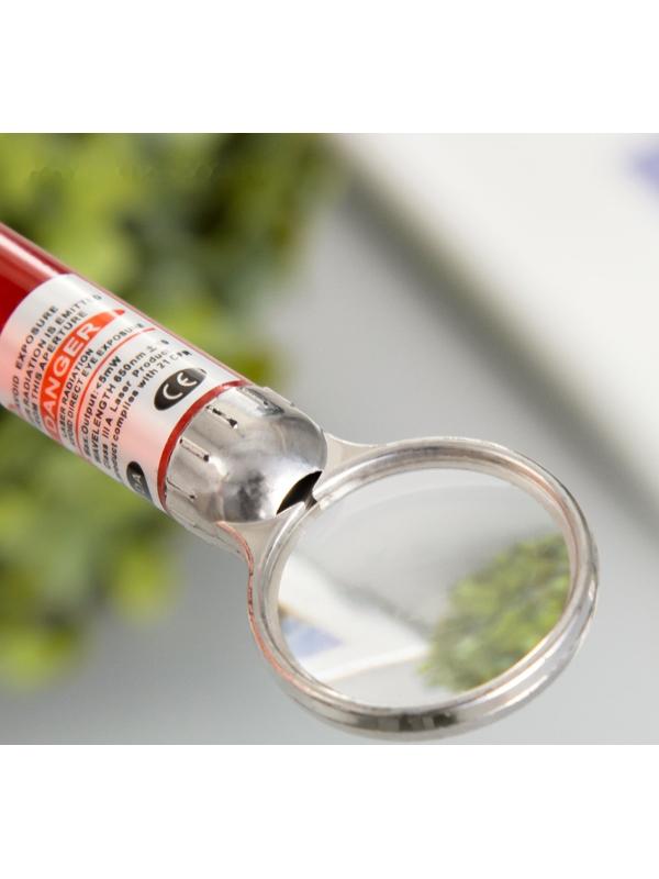 Указка лазерная лупа 2,5 см 3 режима мигает, светит, лазер LR44x3 шт 