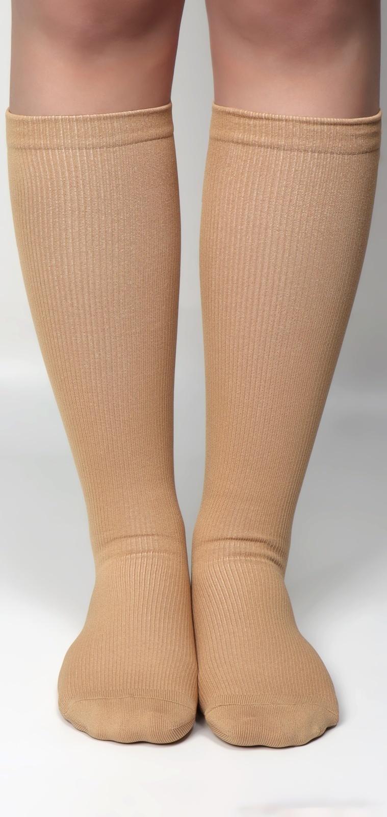 Гольфы утягивающие, универсальные, M р-р, пара, цвет бежевый