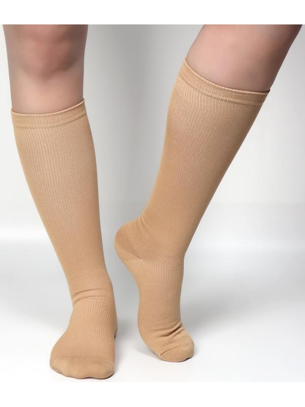 Гольфы утягивающие, универсальные, M р-р, пара, цвет бежевый