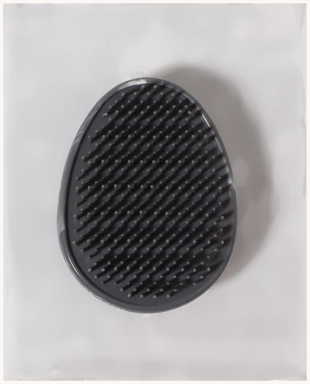 Расчёска массажная, 9 × 7 см, цвет серый