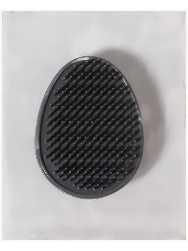 Расчёска массажная, 9 × 7 см, цвет серый