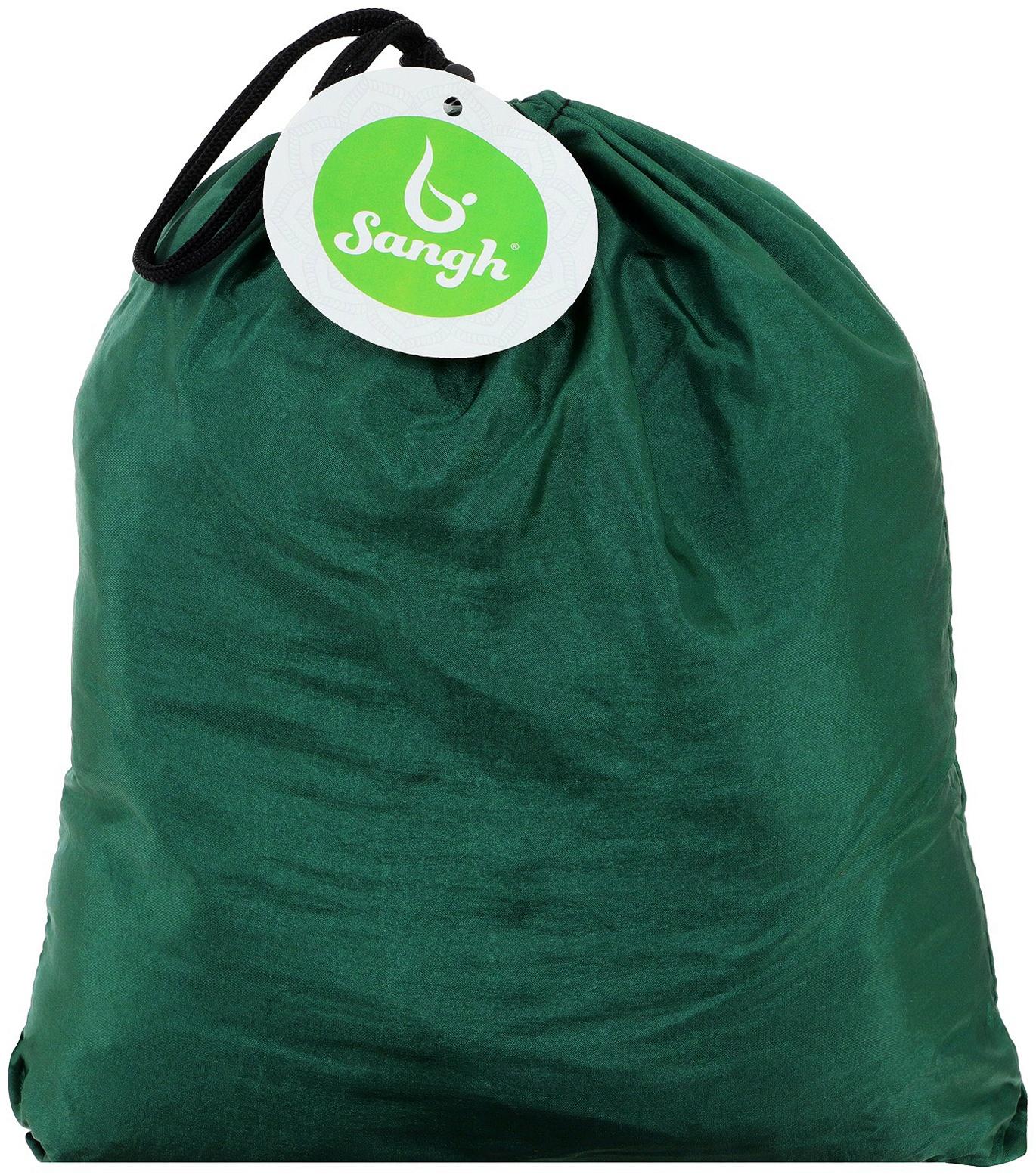 Гамак для йоги Sangh, 250x150 см, цвет зелёный