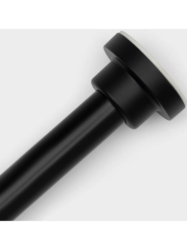 Карниз для ванной SAVANNA, телескопический, 110-200 см, нержавеющая сталь, чёрный