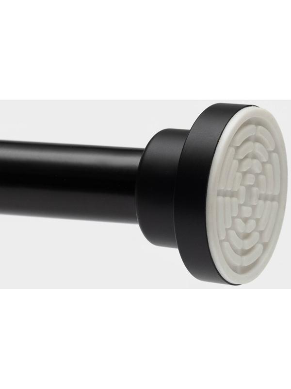 Карниз для ванной SAVANNA, телескопический, 110-200 см, нержавеющая сталь, чёрный