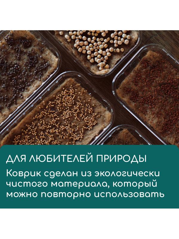 Коврик из кокосового волокна, для выращивания микрозелени, 50×25 см, Greengo